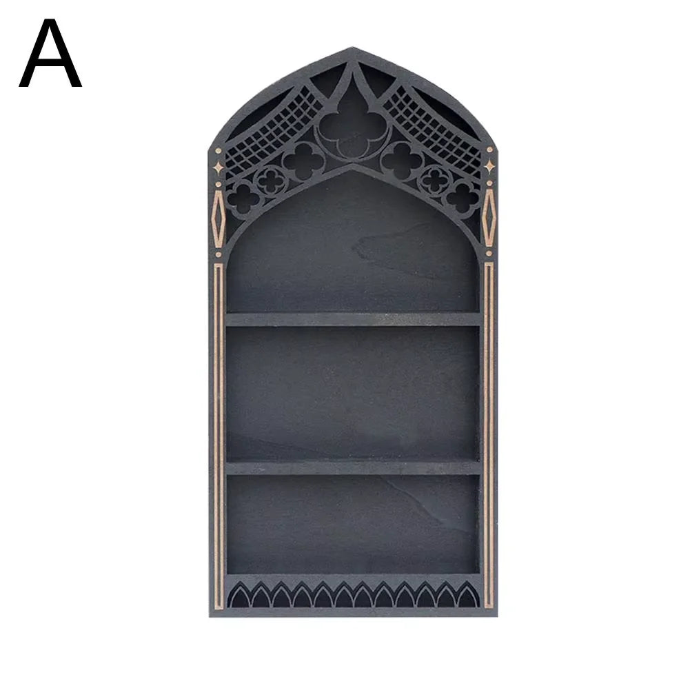 Gothic Cathedral Wall Shelf | Arched Display Shelving