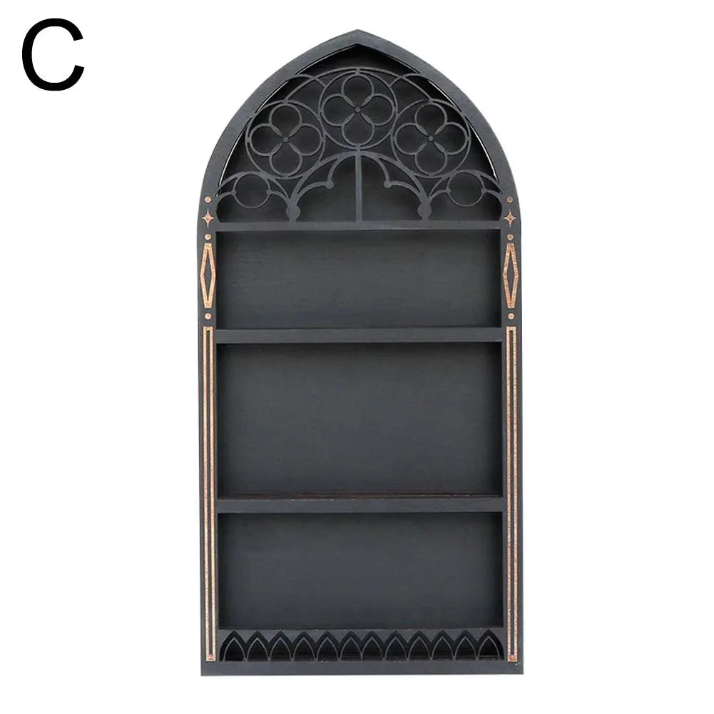 Gothic Cathedral Wall Shelf | Arched Display Shelving