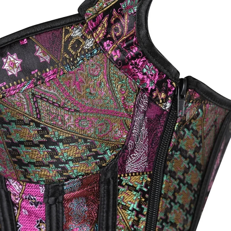 Vintage Brocade Gothic Corset Top