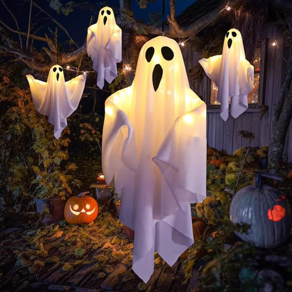 Light-Up Hanging Ghost | Glowing Halloween Decoration