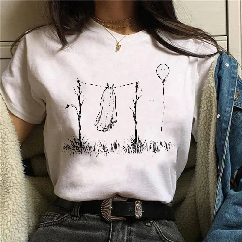 Vintage Gothic Ghost & Oddities Graphic T-Shirt