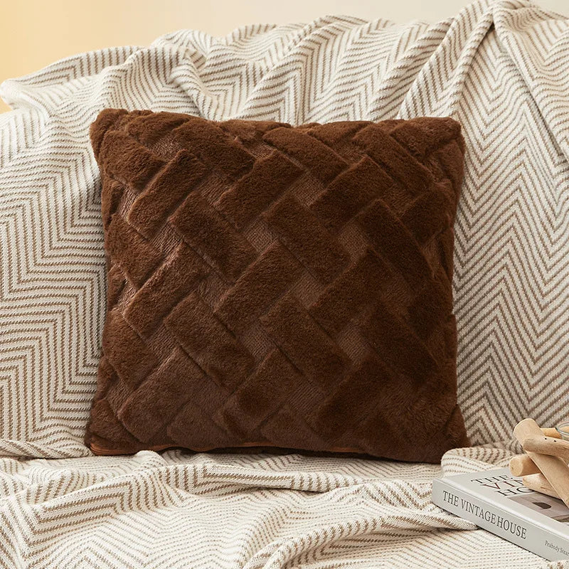 Luxe Plush Throw Pillow Cover | Soft Textured Home Decor