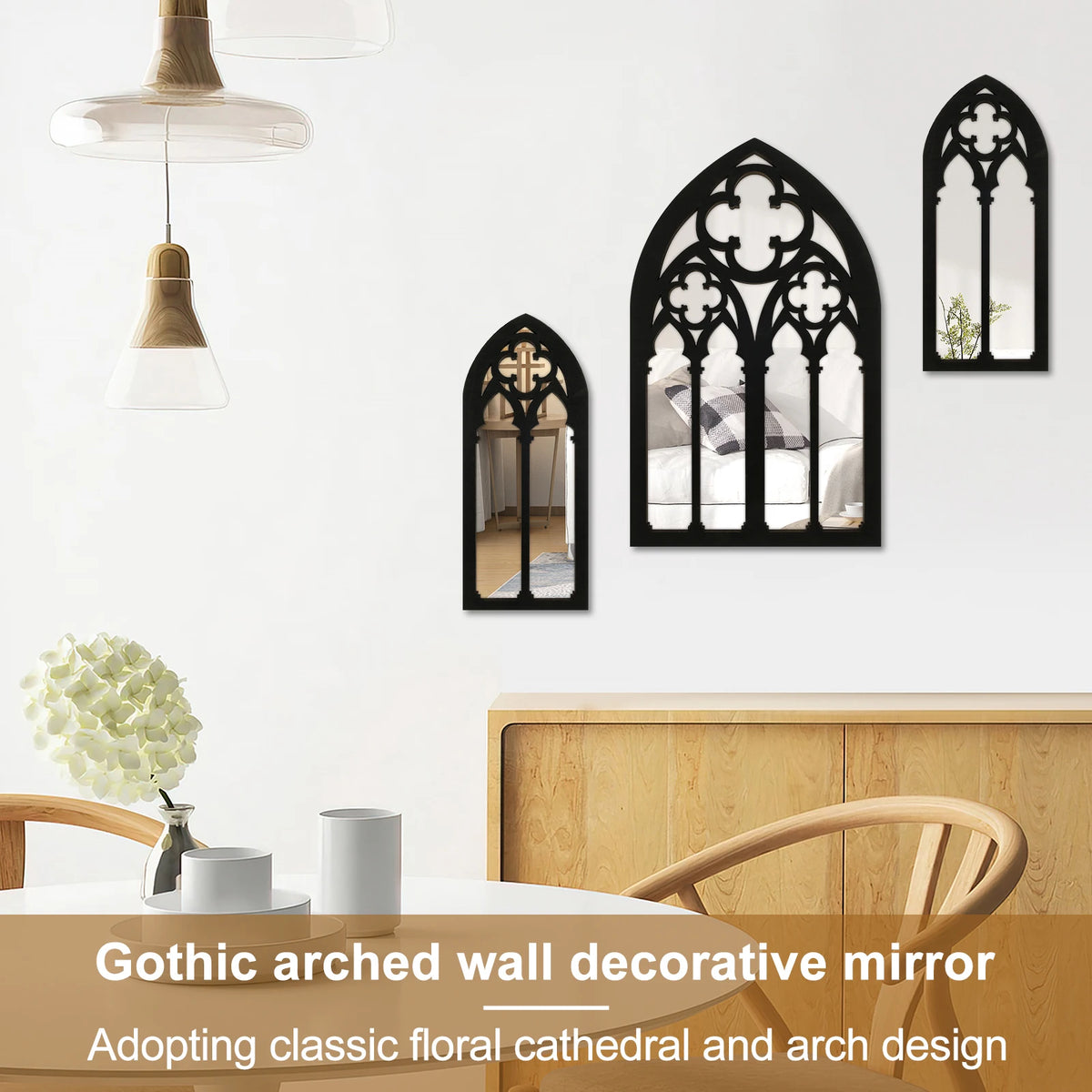 Gothic Cathedral Arch Wall Mirrors | Vintage Gothic Decor