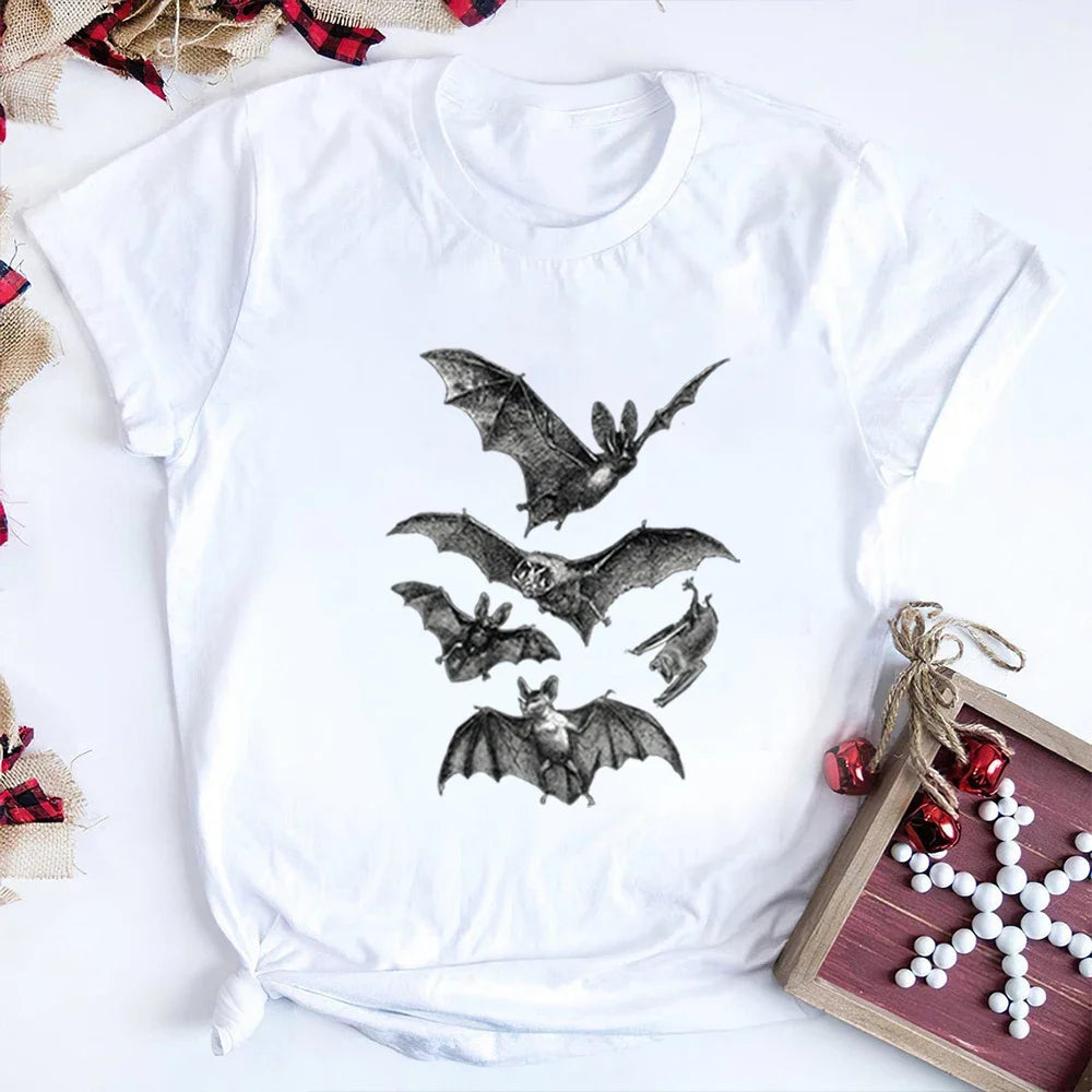 Gothic Bat Graphic T-Shirt