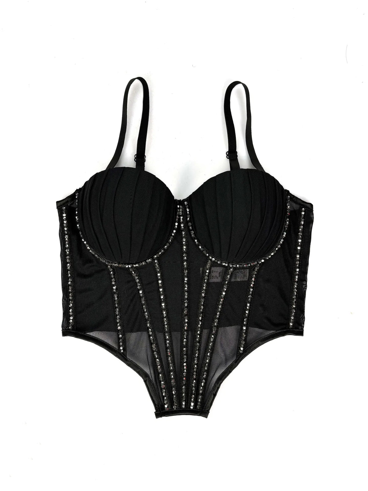 Rhinestone Corset Bodysuit