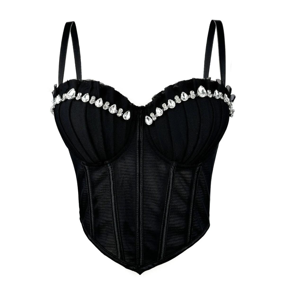 Rhinestone Corset Bodysuit