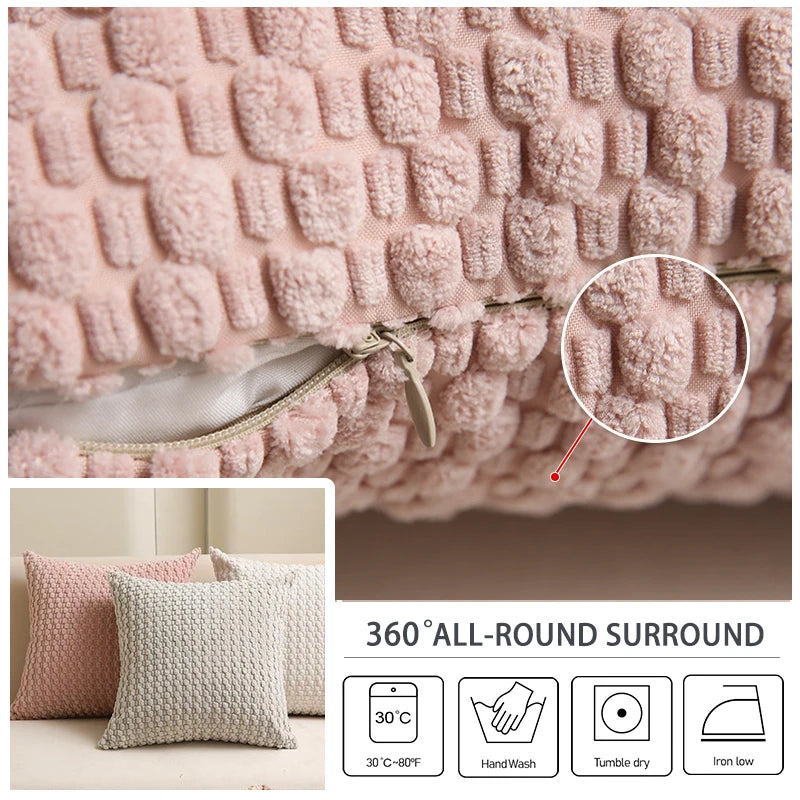 Textured Corduroy Throw Pillow Covers – Soft 18x18 Decorative Cushion Covers