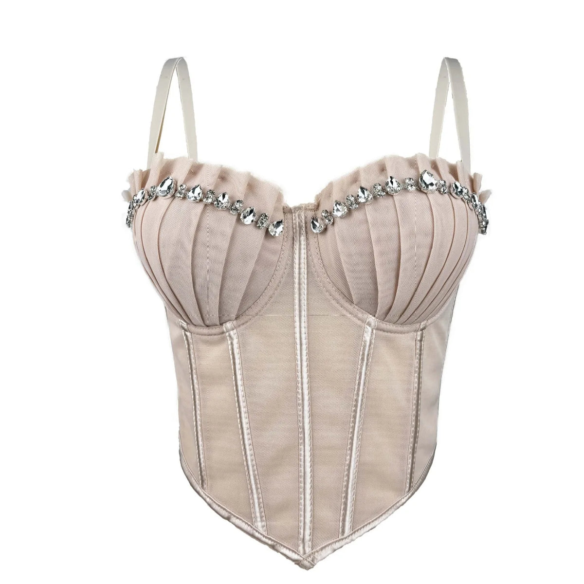 Rhinestone Corset Bodysuit