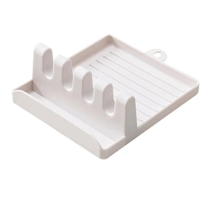 Kitchen Spoon & Pot Lid Holder – Non-Slip Utensil Rest for Countertops