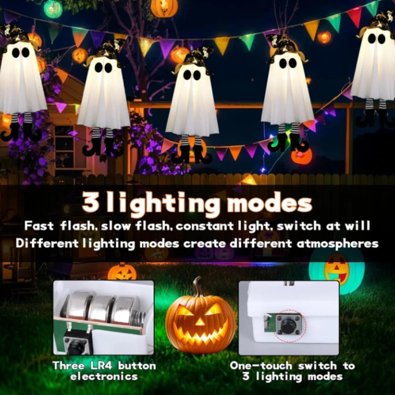 Light-Up Hanging Witch Ghost | Halloween LED Decoration