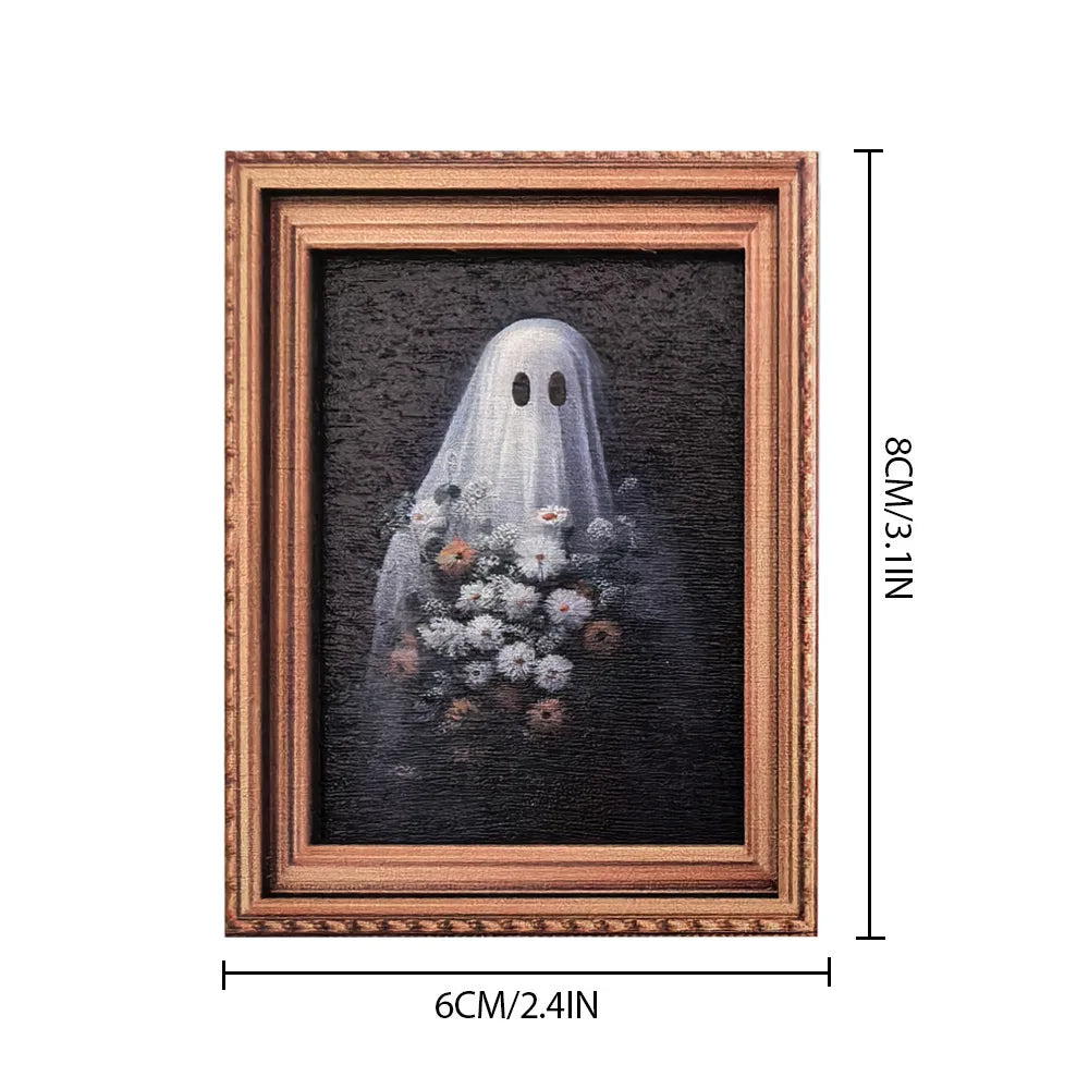 Haunted Mini Portrait Magnets | Vintage Halloween Decor