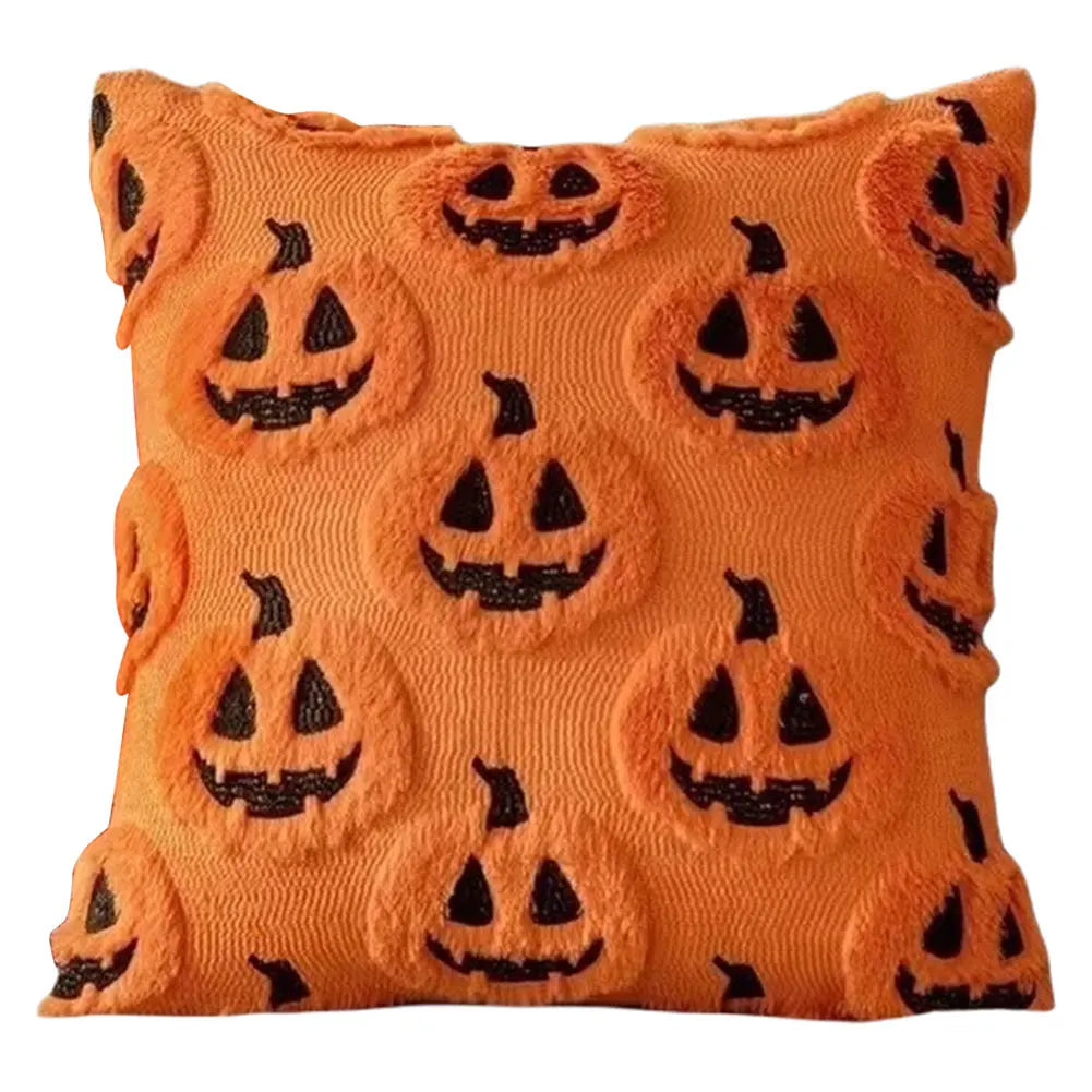 Fall & Halloween Plush Throw Pillow Covers | Ghost & Pumpkin Decor