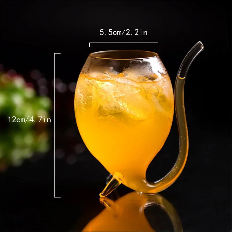 Curved Handle Cocktail Glass – Creative Cocktail & Juice Cup