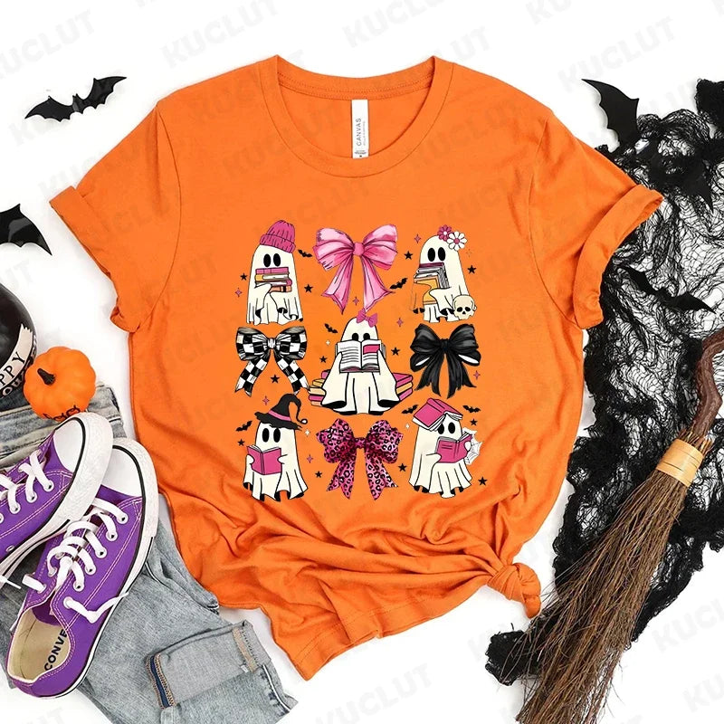 Cute Halloween Ghost Graphic T-Shirt