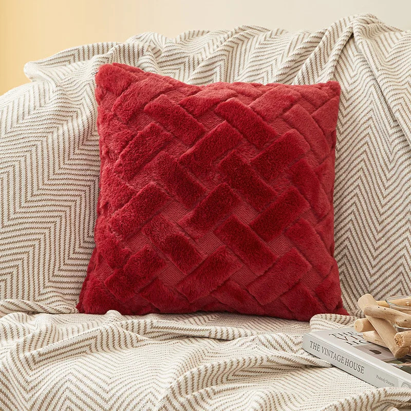 Luxe Plush Throw Pillow Cover | Soft Textured Home Decor