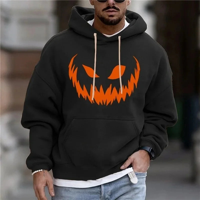Spooky Pumpkin Halloween Hoodie – Unisex Pullover