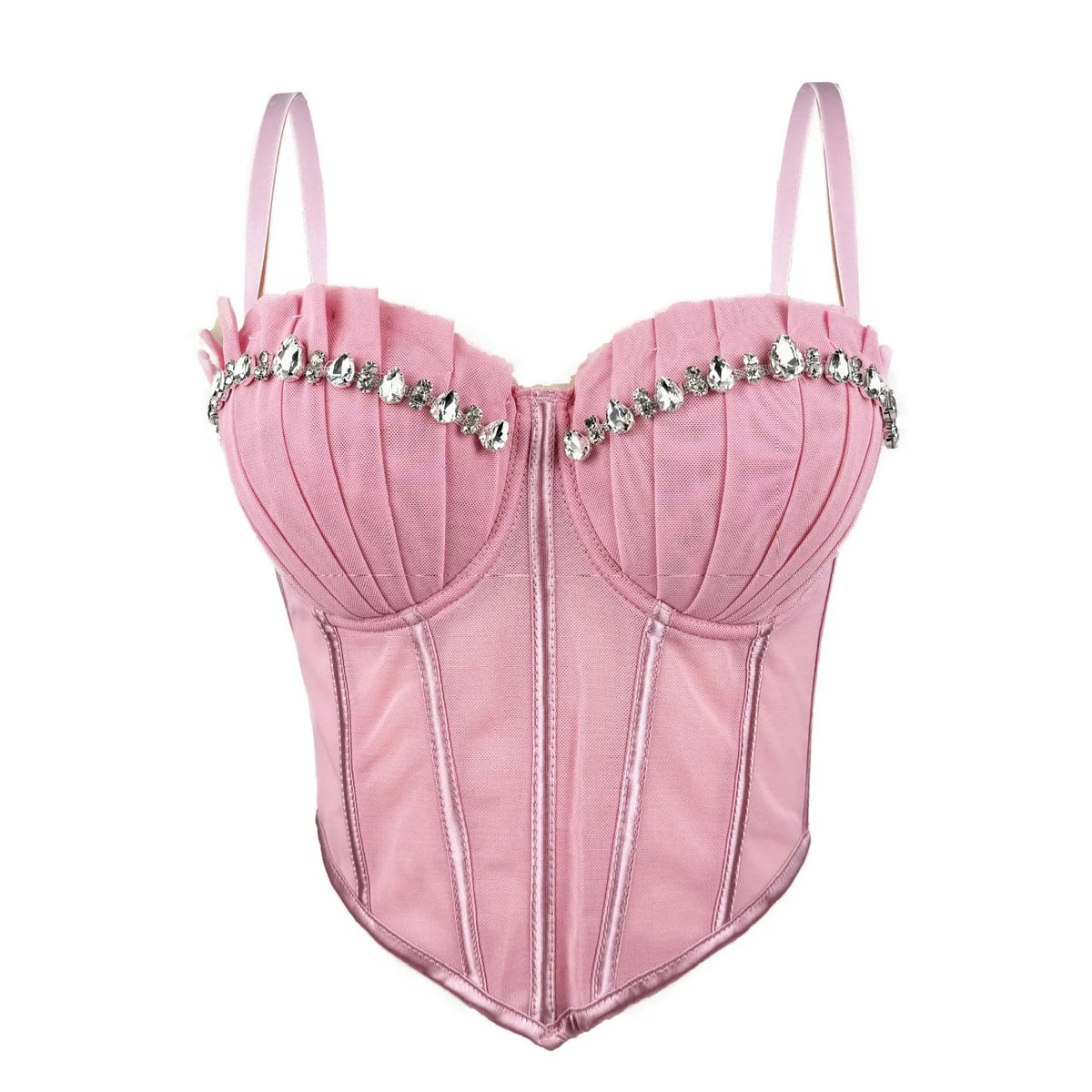 Rhinestone Corset Bodysuit