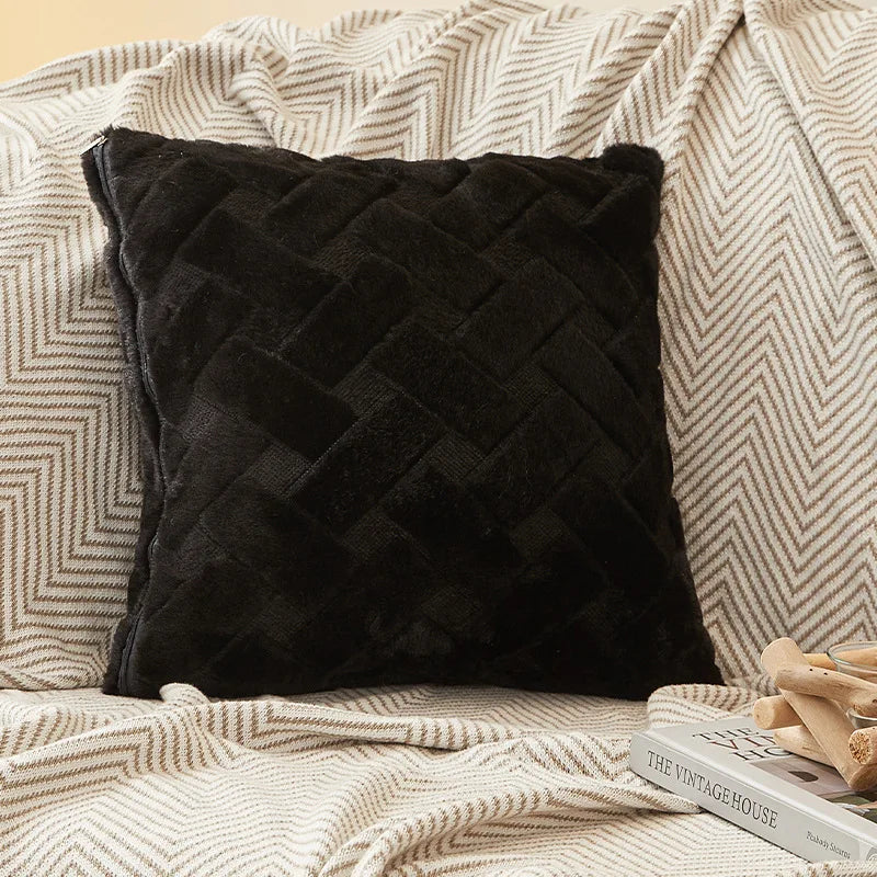 Luxe Plush Throw Pillow Cover | Soft Textured Home Decor