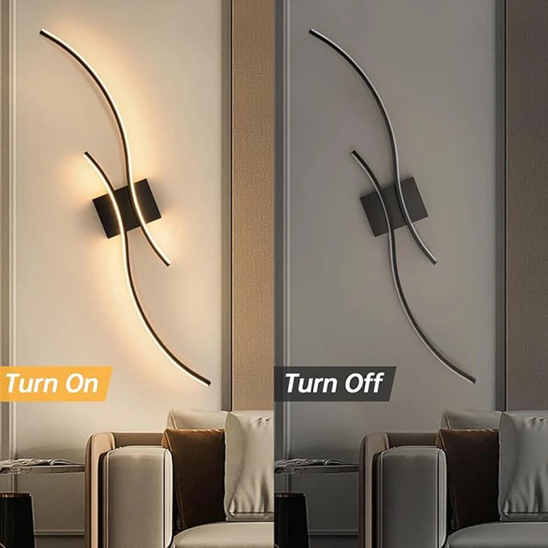 Modern Wave LED Wall Sconce