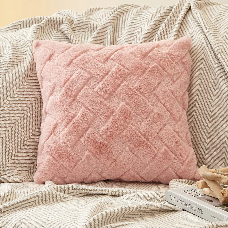 Luxe Plush Throw Pillow Cover | Soft Textured Home Decor