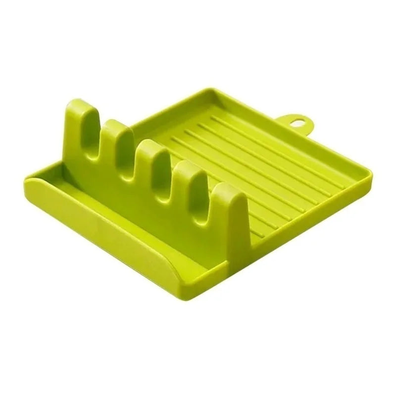 Kitchen Spoon & Pot Lid Holder – Non-Slip Utensil Rest for Countertops