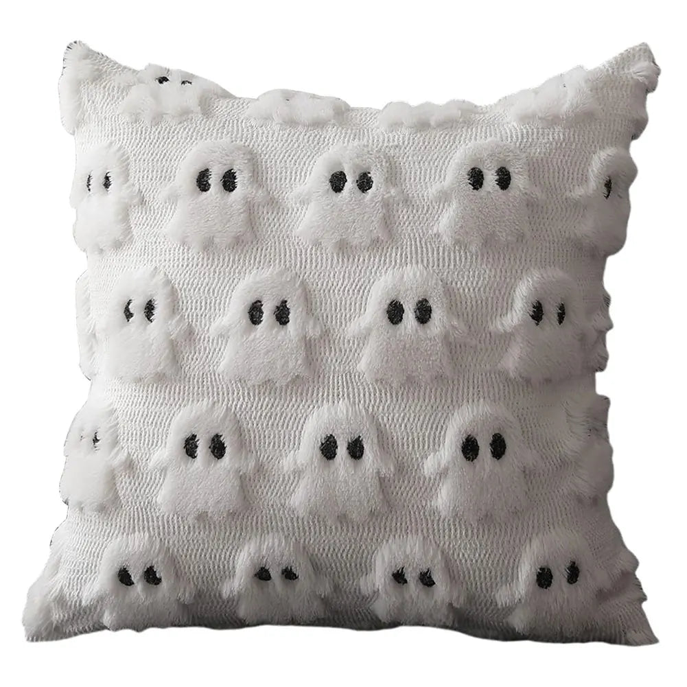 Fall & Halloween Plush Throw Pillow Covers | Ghost & Pumpkin Decor