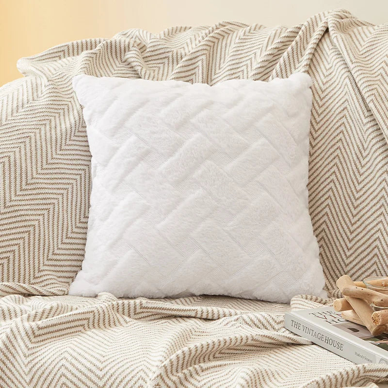 Luxe Plush Throw Pillow Cover | Soft Textured Home Decor