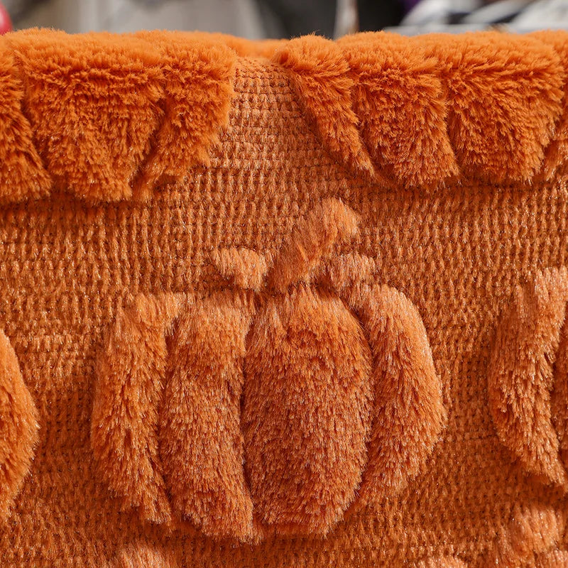 Pumpkin & Ghost Chenille Table Runner | Fall & Halloween Decor