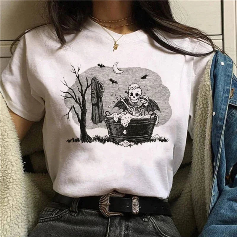 Vintage Gothic Ghost & Oddities Graphic T-Shirt