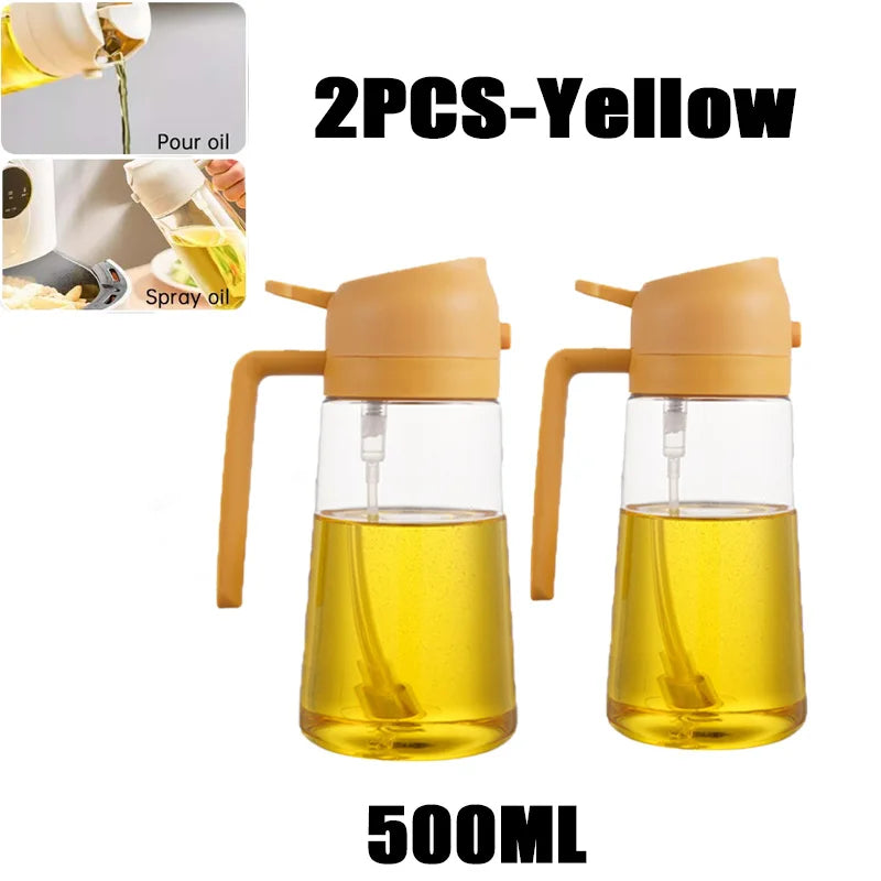 2-in-1 Glass Oil Sprayer & Dispenser for Cooking, Baking, Grilling & Air Fryer