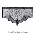 Halloween Spider Web Mantel Cover | Gothic Fireplace Decor