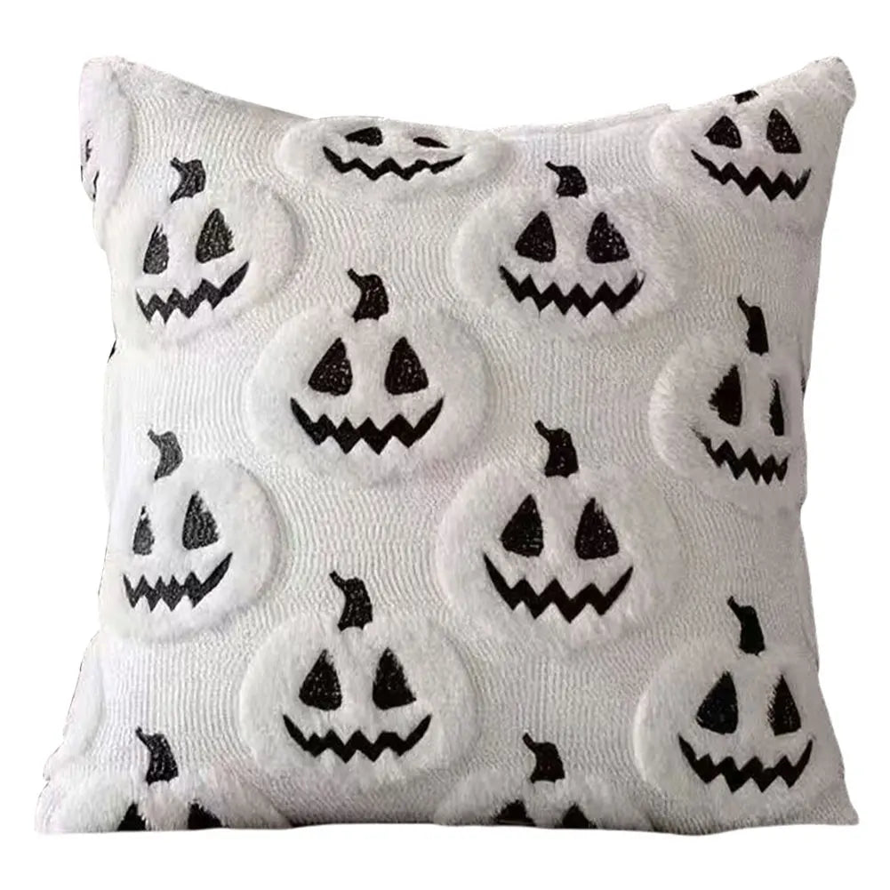 Fall & Halloween Plush Throw Pillow Covers | Ghost & Pumpkin Decor