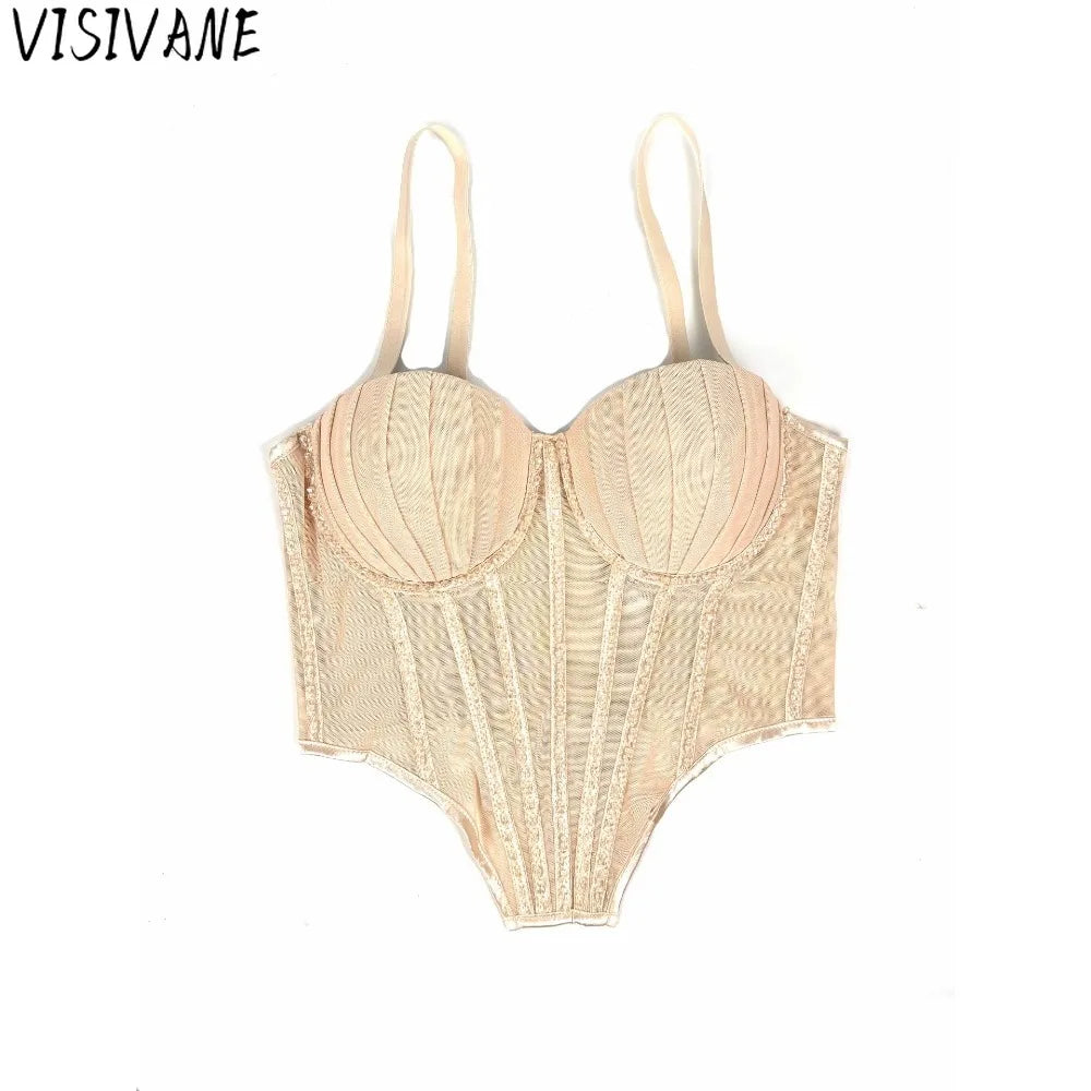 Rhinestone Corset Bodysuit