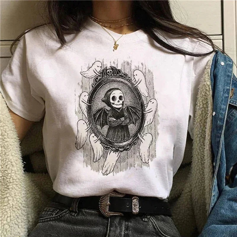 Vintage Gothic Ghost & Oddities Graphic T-Shirt