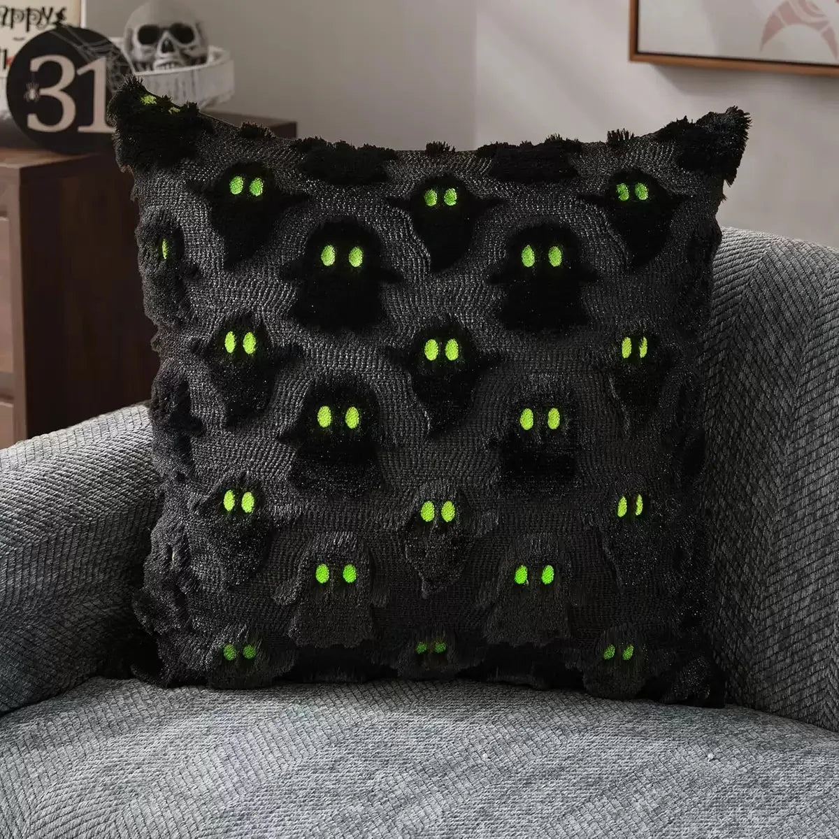 Cozy Seasonal Plush Pillow Cover | Halloween & Holiday Decor