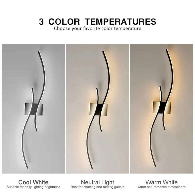 Modern Wave LED Wall Sconce