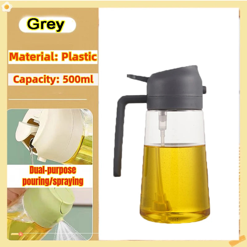 2-in-1 Glass Oil Sprayer & Dispenser for Cooking, Baking, Grilling & Air Fryer