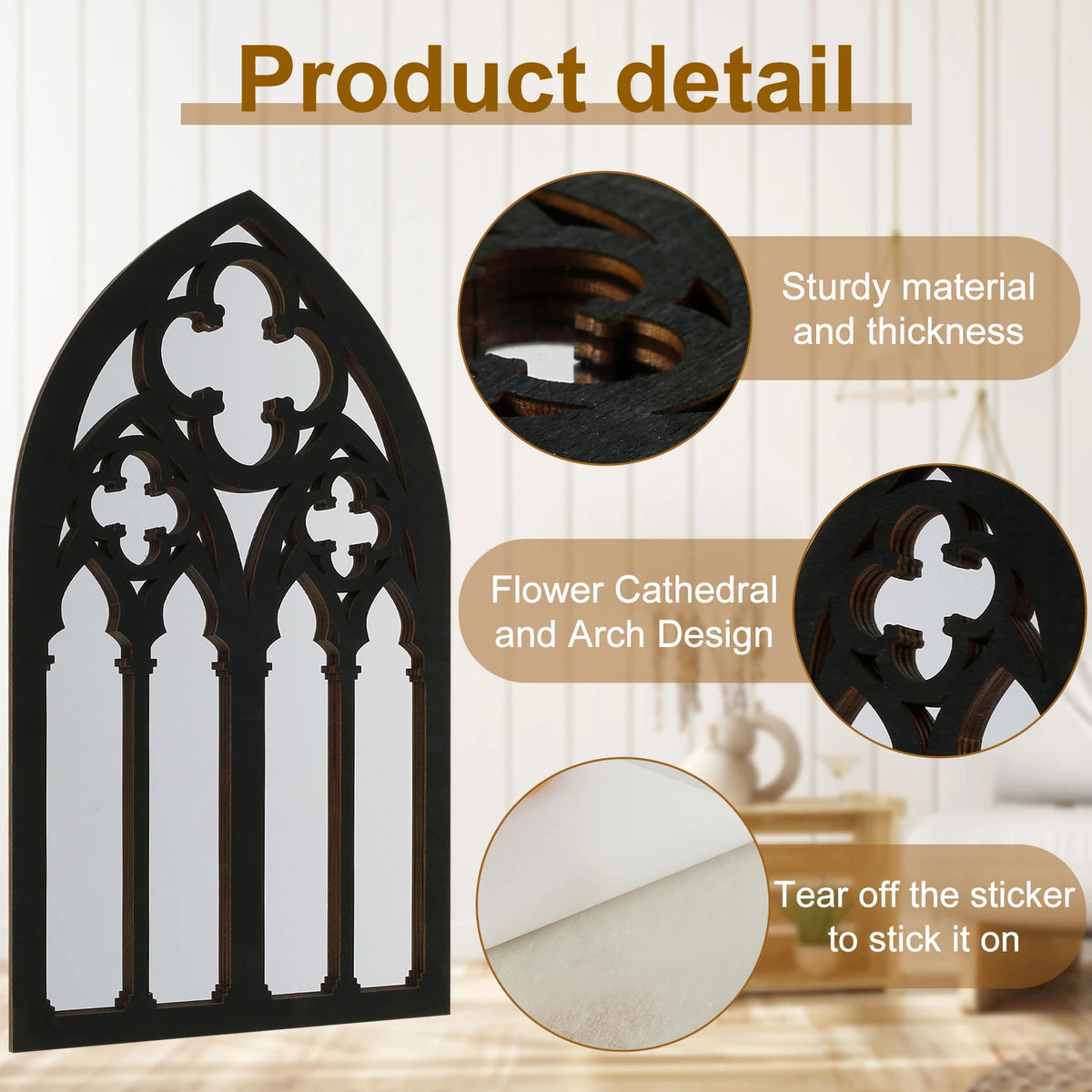 Gothic Cathedral Arch Wall Mirrors | Vintage Gothic Decor