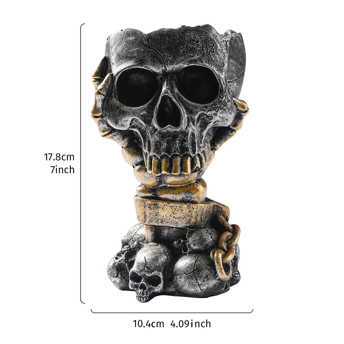 Skeleton Hand Skull Vase | Gothic Halloween Decor