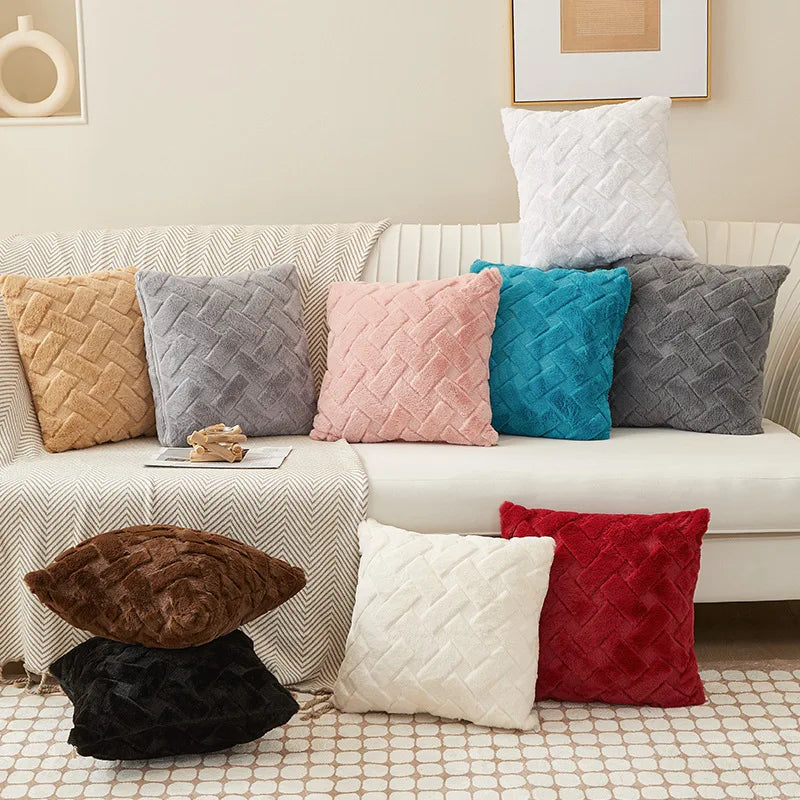 Luxe Plush Throw Pillow Cover | Soft Textured Home Decor