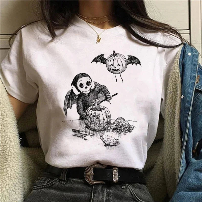 Vintage Gothic Ghost & Oddities Graphic T-Shirt