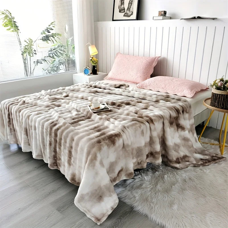 Luxury Plush Faux Fur Throw Blanket | Soft Cozy Bed & Sofa Blanket