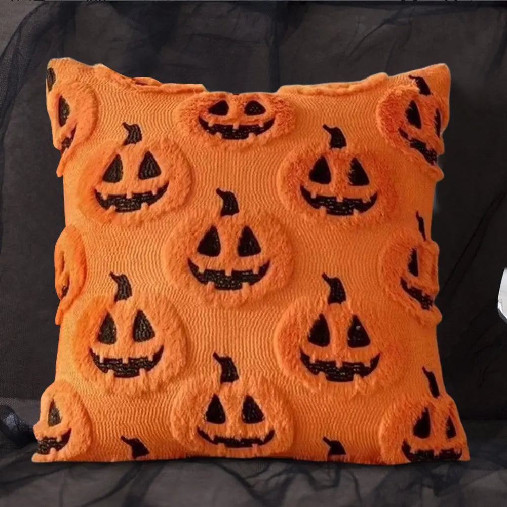 Fall & Halloween Plush Throw Pillow Covers | Ghost & Pumpkin Decor