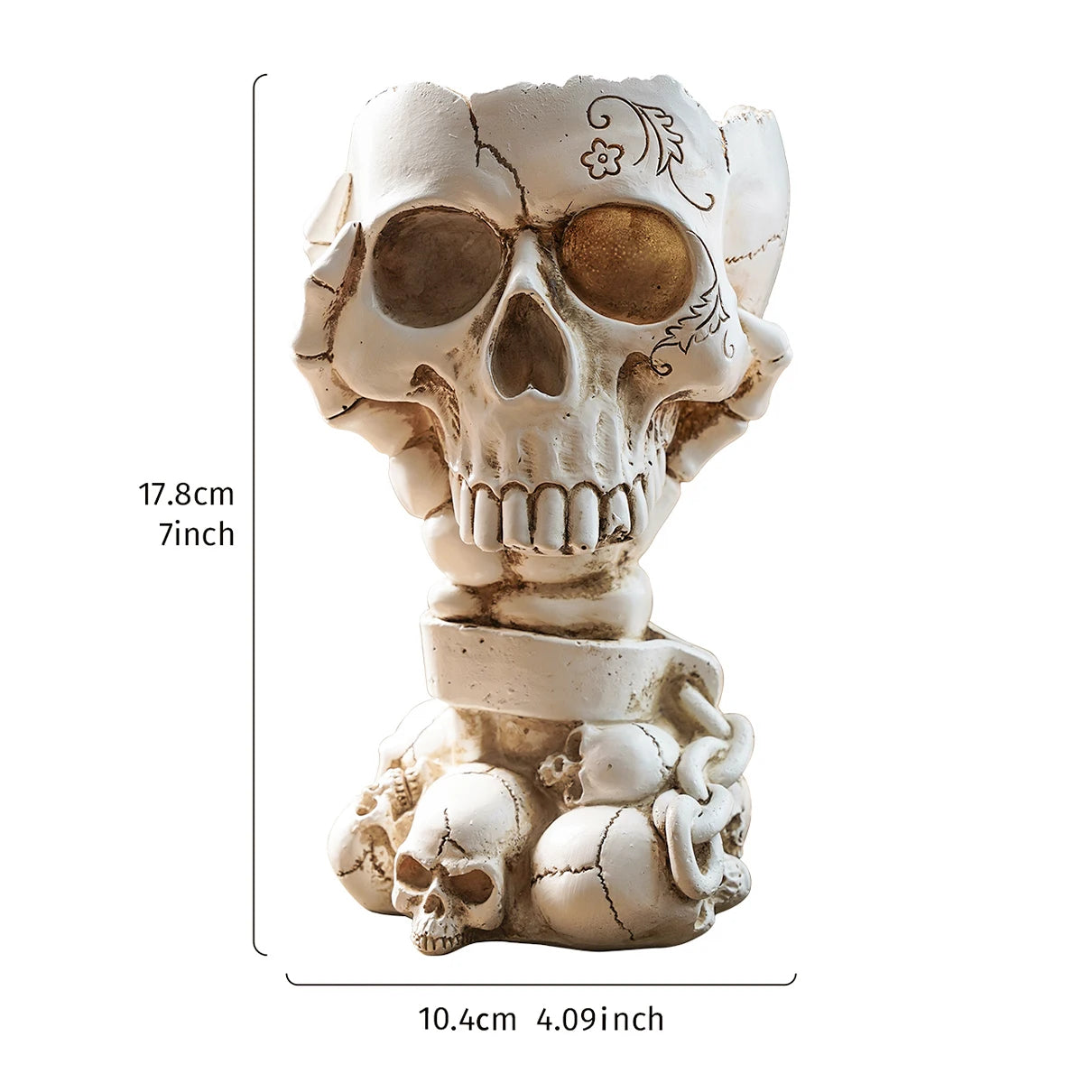 Skeleton Hand Skull Vase | Gothic Halloween Decor