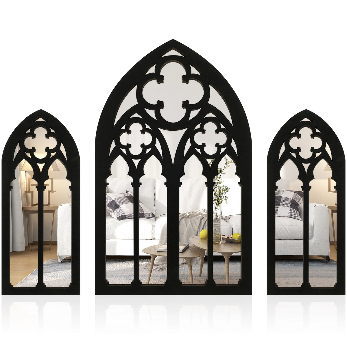 Gothic Cathedral Arch Wall Mirrors | Vintage Gothic Decor