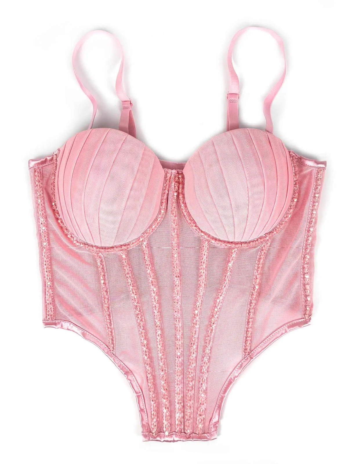 Rhinestone Corset Bodysuit