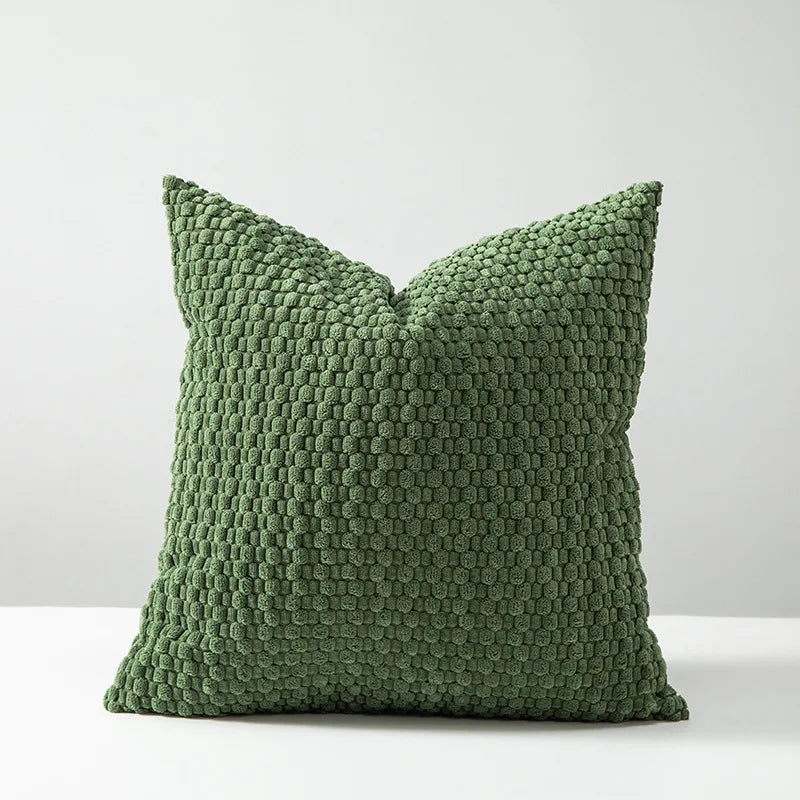Textured Corduroy Throw Pillow Covers – Soft 18x18 Decorative Cushion Covers