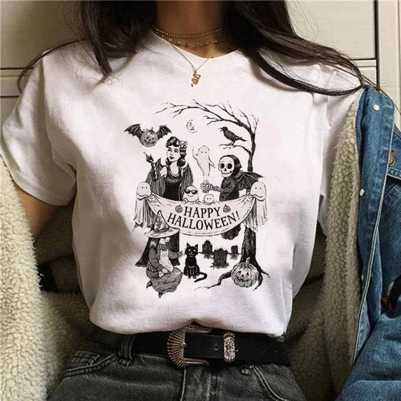 Vintage Gothic Ghost & Oddities Graphic T-Shirt
