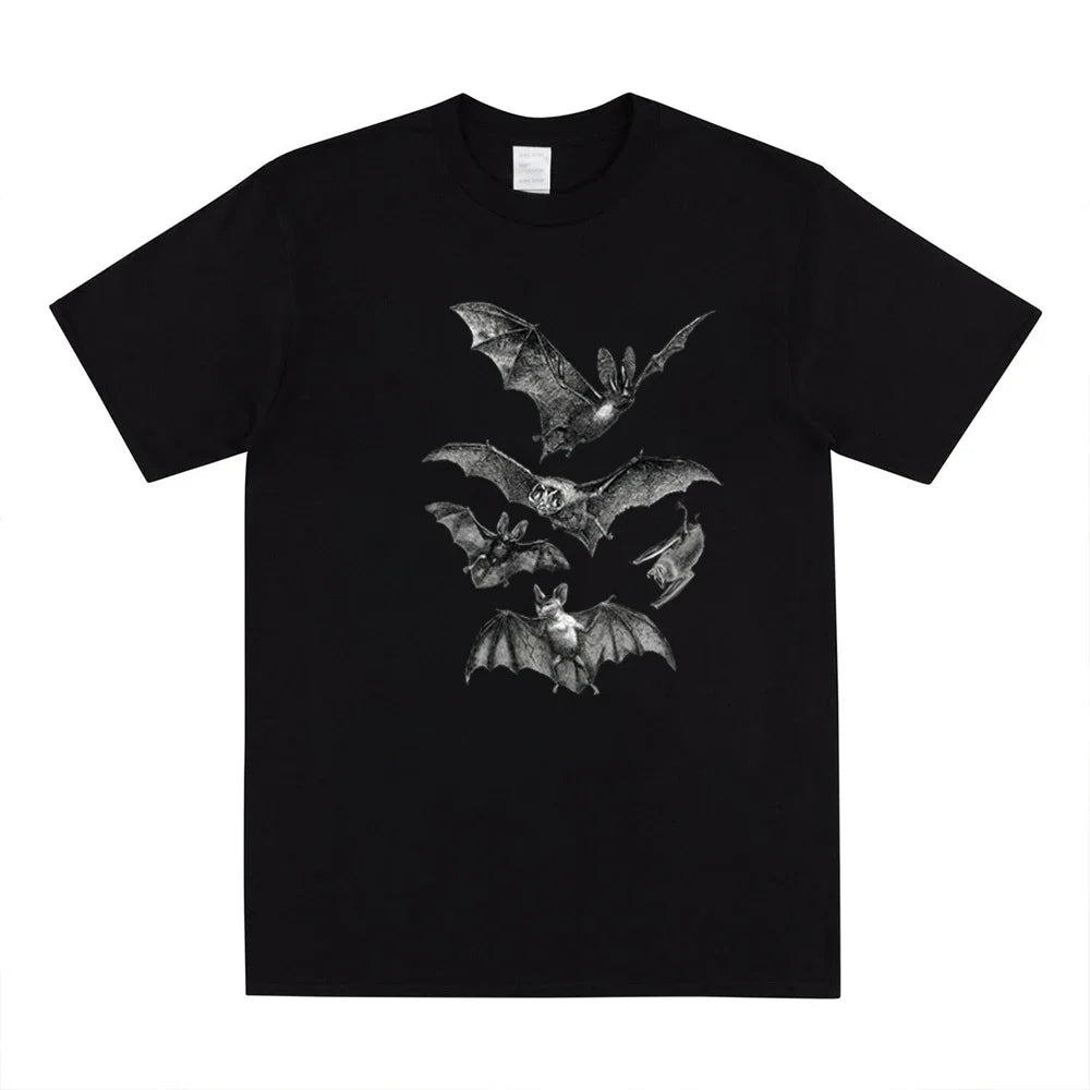 Gothic Bat Graphic T-Shirt