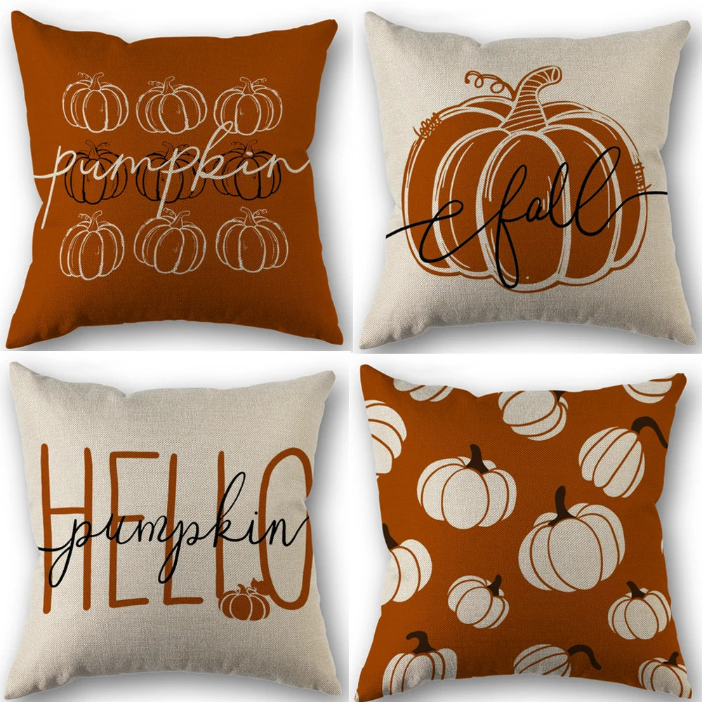 Fall Decorative Throw Pillow Covers – 18x18 Seasonal Designs